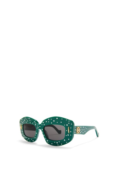 LOEWE Smooth Pavé Screen sunglasses in acetate Green plp_rd