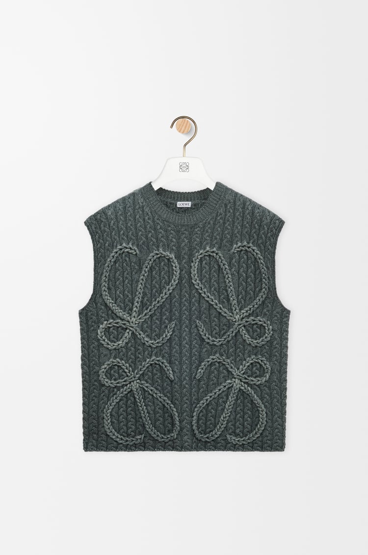 LOEWE ベスト（ウール） カーキグリーン