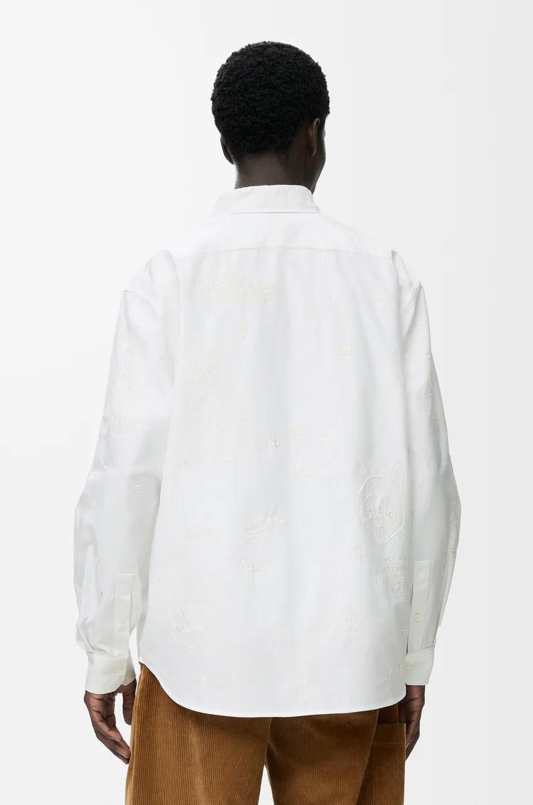 LOEWE Shirt in cotton White/Multicolor