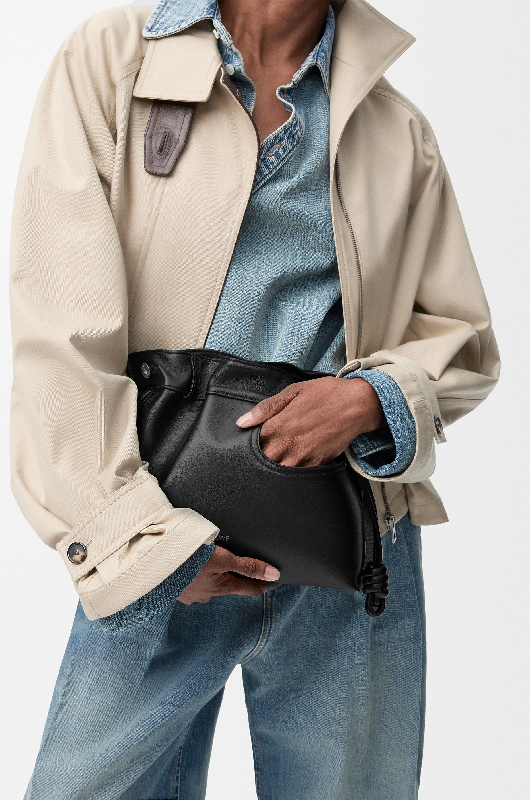 フラメンコ パンタ フラメンコクラッチ ミディアム（シャイニーカーフ） ブラック