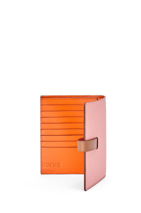 LOEWE Medium vertical wallet in soft grained calfskin Blossom/Tan plp_rd