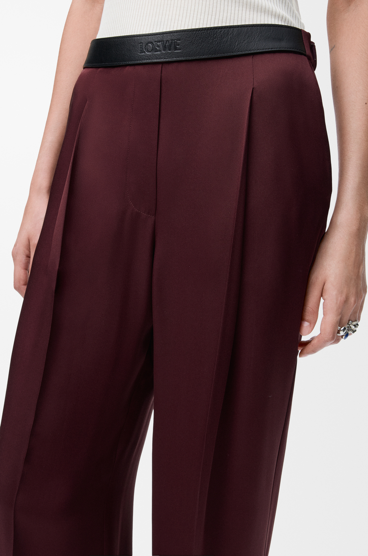 LOEWE Pantaloni in seta Bordeaux