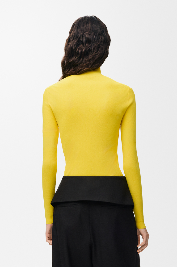 LOEWE Top en mezcla de viscosa Amarillo