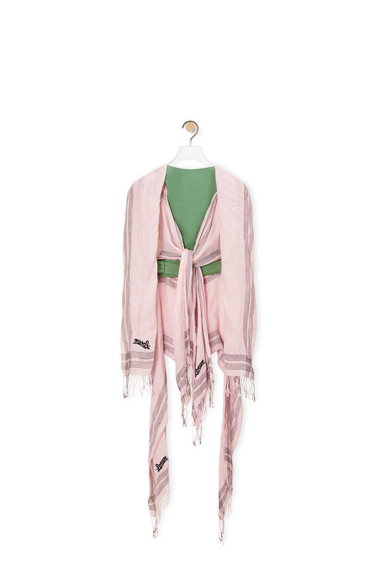 LOEWE Scarf top in linen and cotton Dahlia