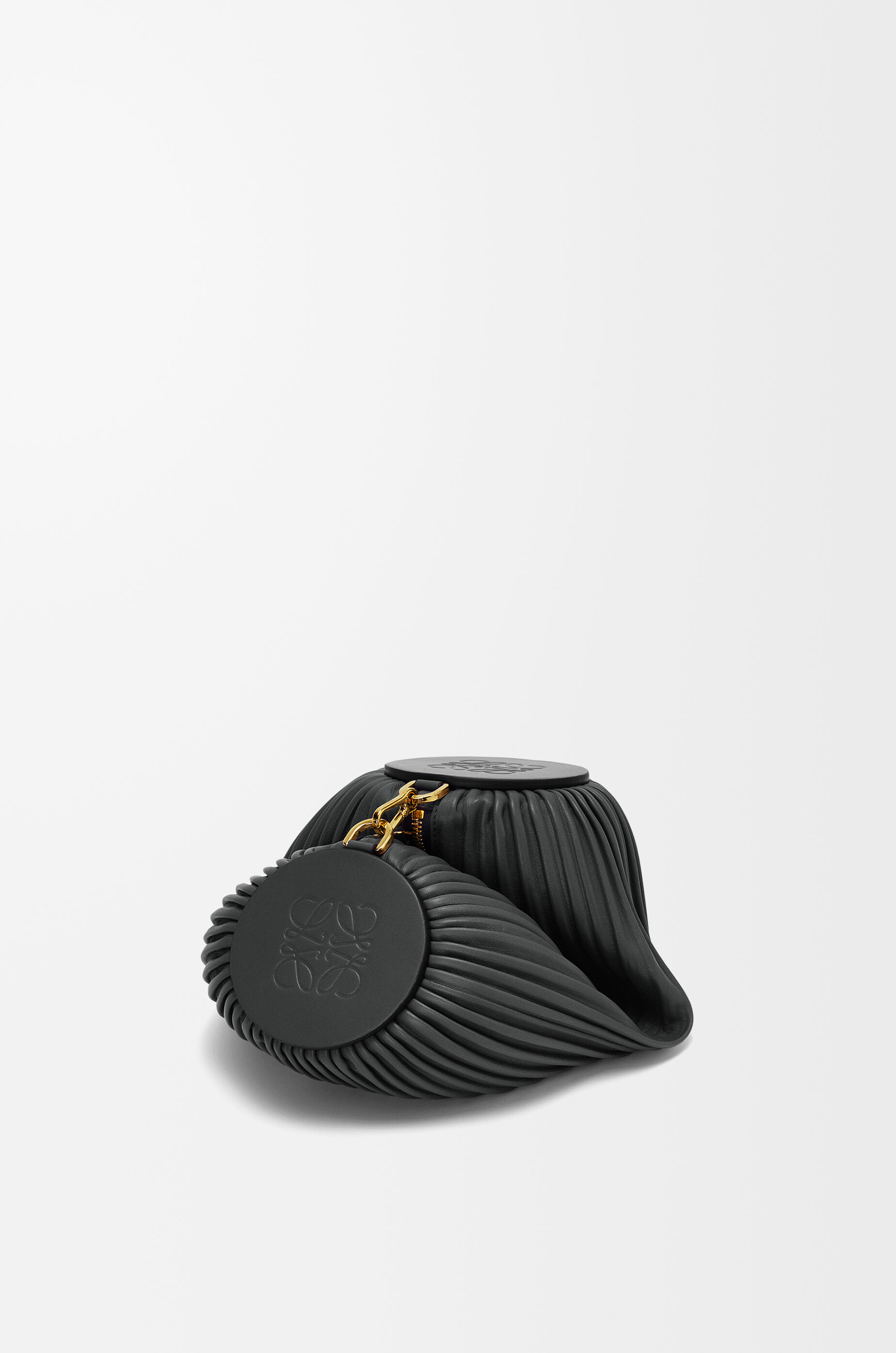 Bracelet Pouch in pleated nappa lambskin Black - LOEWE USA