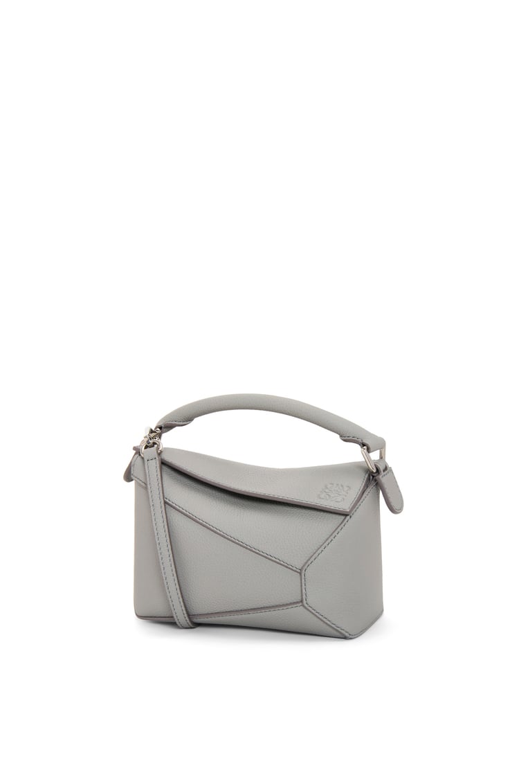 LOEWE Mini Puzzle bag in soft grained calfskin Pearl Grey