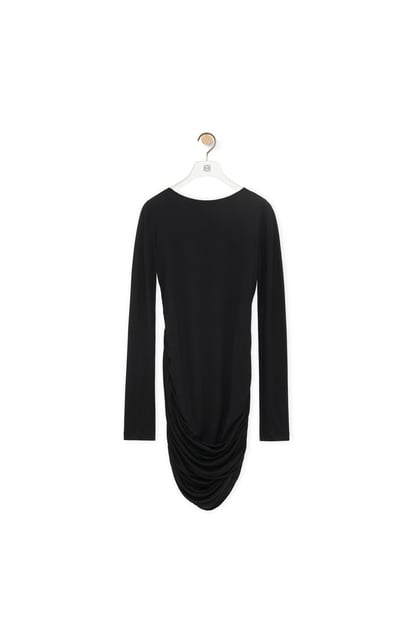 LOEWE Draped dress in lyocell Black plp_rd