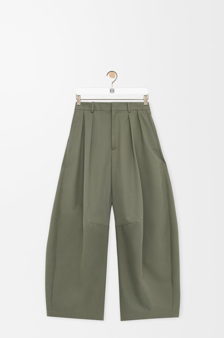 LOEWE バレル トラウザーズ（コットン&シルク） カーキグリーン