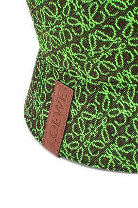 LOEWE Reversible Anagram bucket hat in jacquard and nylon Apple Green/Deep Navy