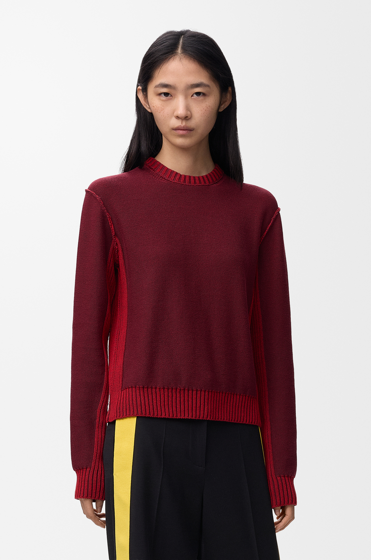 LOEWE セーター（コットン&ウール） Burgundy/red
