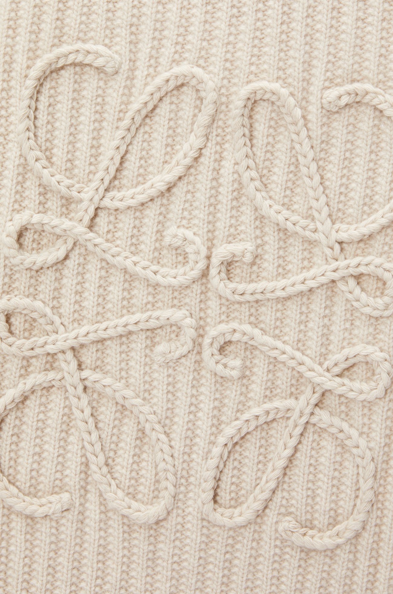 LOEWE Anagram scarf in wool Light Beige