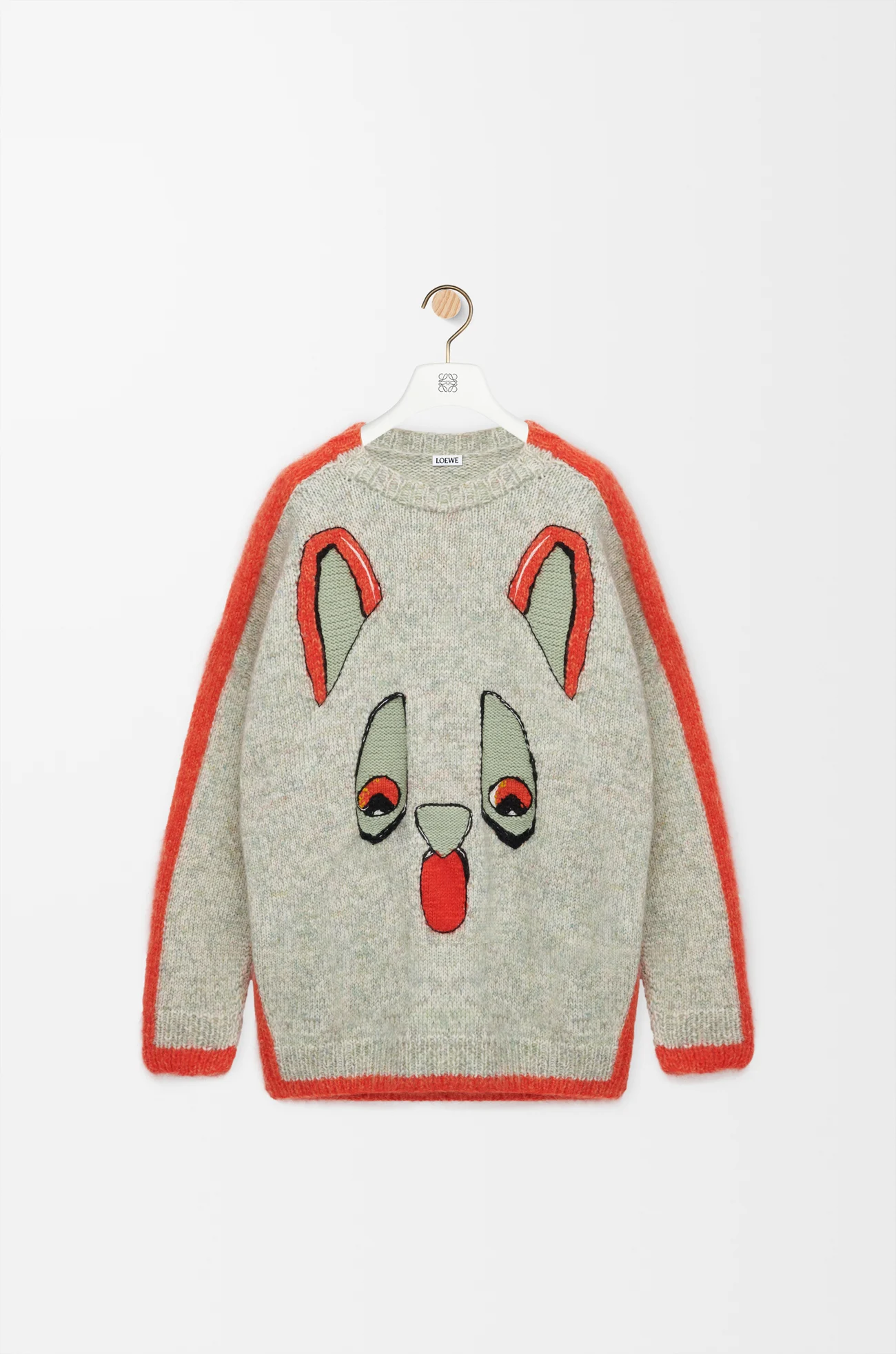 LOEWE Jersey en lana White/Orange/Blue