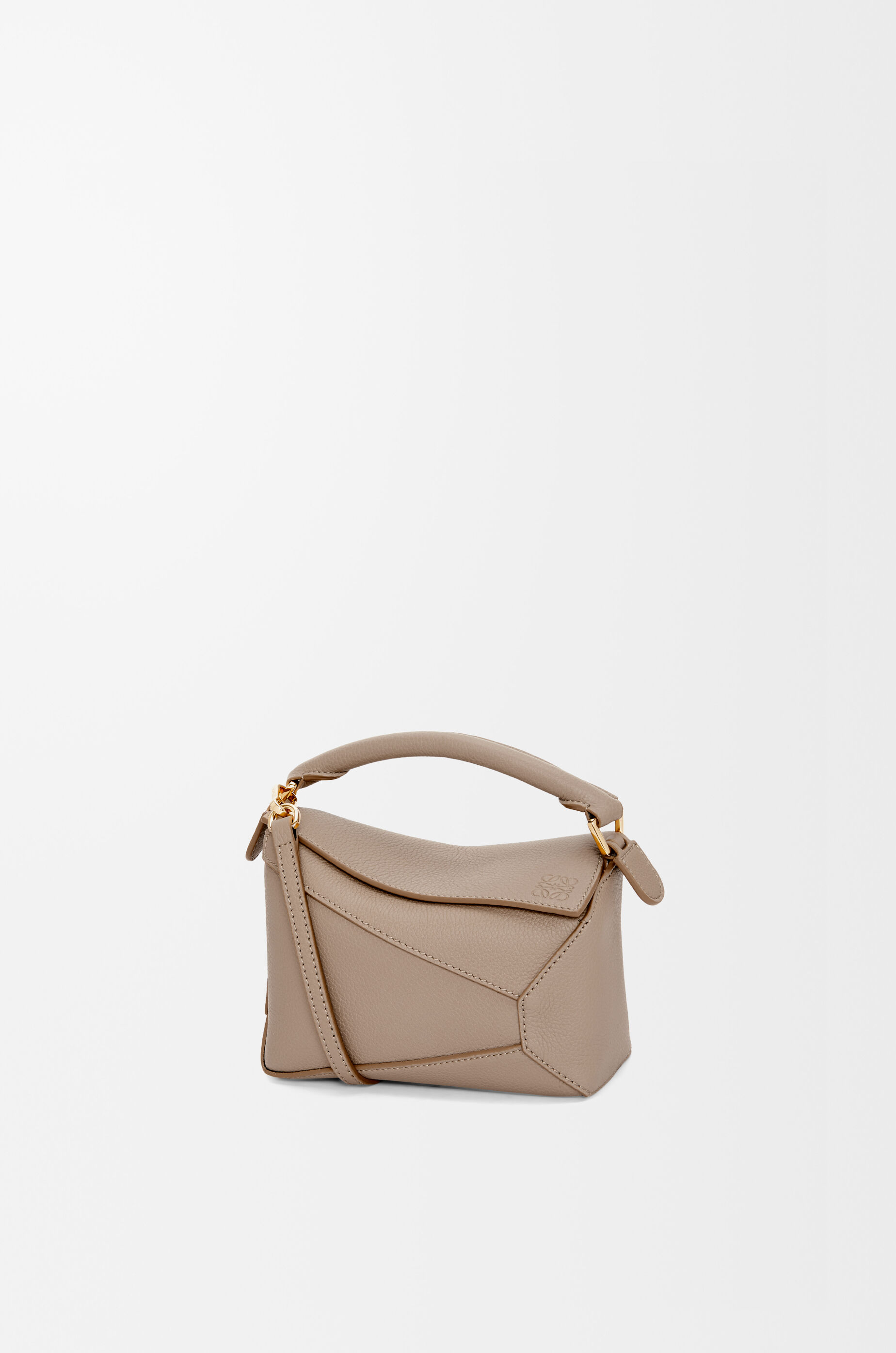 ロエベ　バック パズルフォルドトート ミニ（シャイニーカーフ） ベージュ - LOEWE