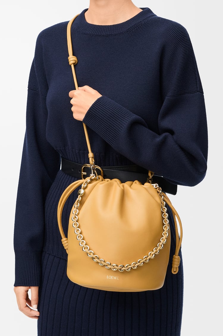 LOEWE Flamenco purse bucket in mellow nappa lambskin Sahara