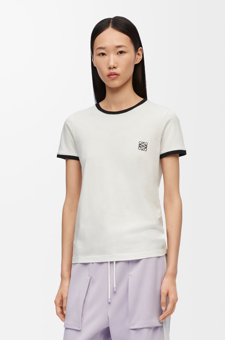 LOEWE Slim fit T-shirt in cotton White/Black