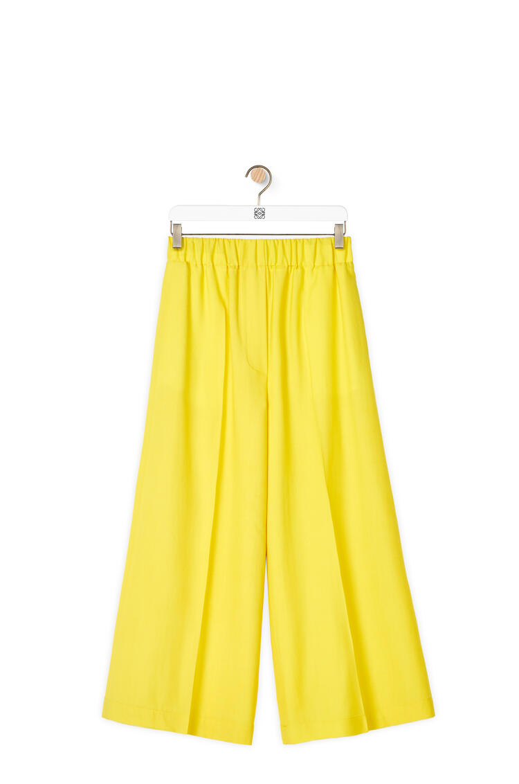 LOEWE Elasticated cropped trousers in wool Yellow pdp_rd