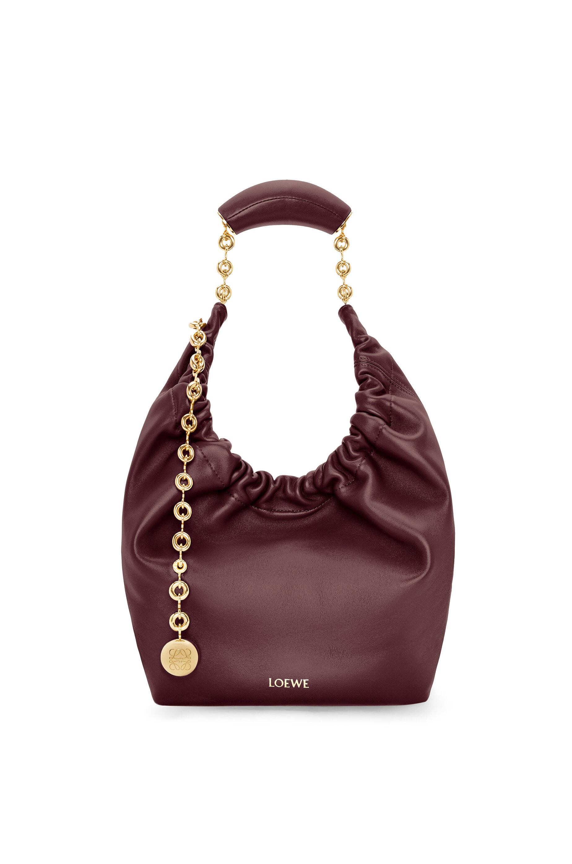 Small Squeeze bag in mellow nappa lambskin Dark Burgundy LOEWE