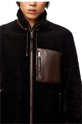LOEWE Shearling jacket Black/Brown