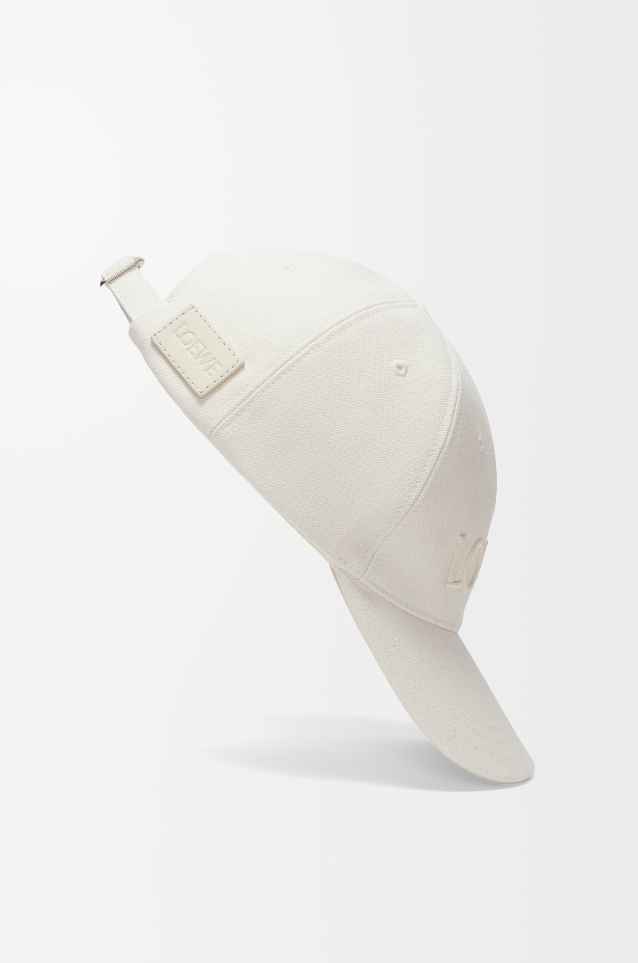 LOEWE 帆布鴨舌帽 棉花白
