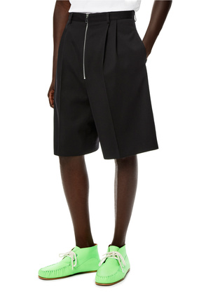 LOEWE Zip Bermuda shorts in wool Black plp_rd