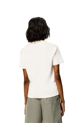 LOEWE LOEWE Anagram print T-shirt in cotton White/Orange plp_rd