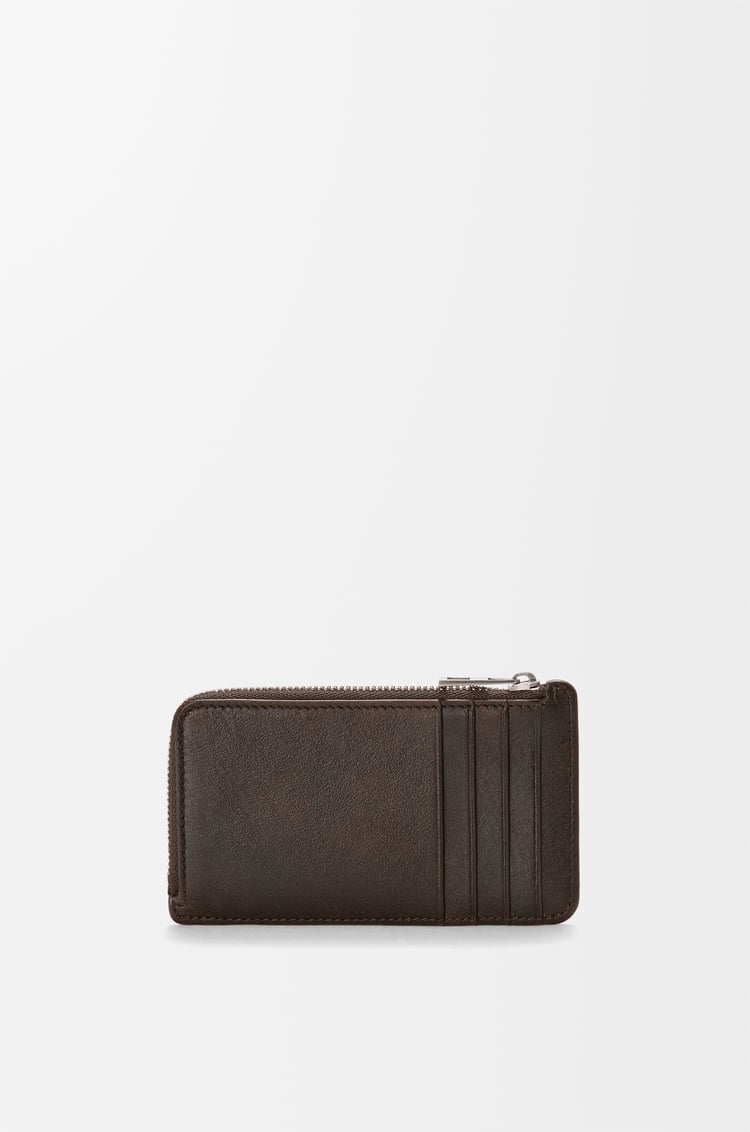 LOEWE Panta coin cardholder in shiny calfskin Vintage Brown
