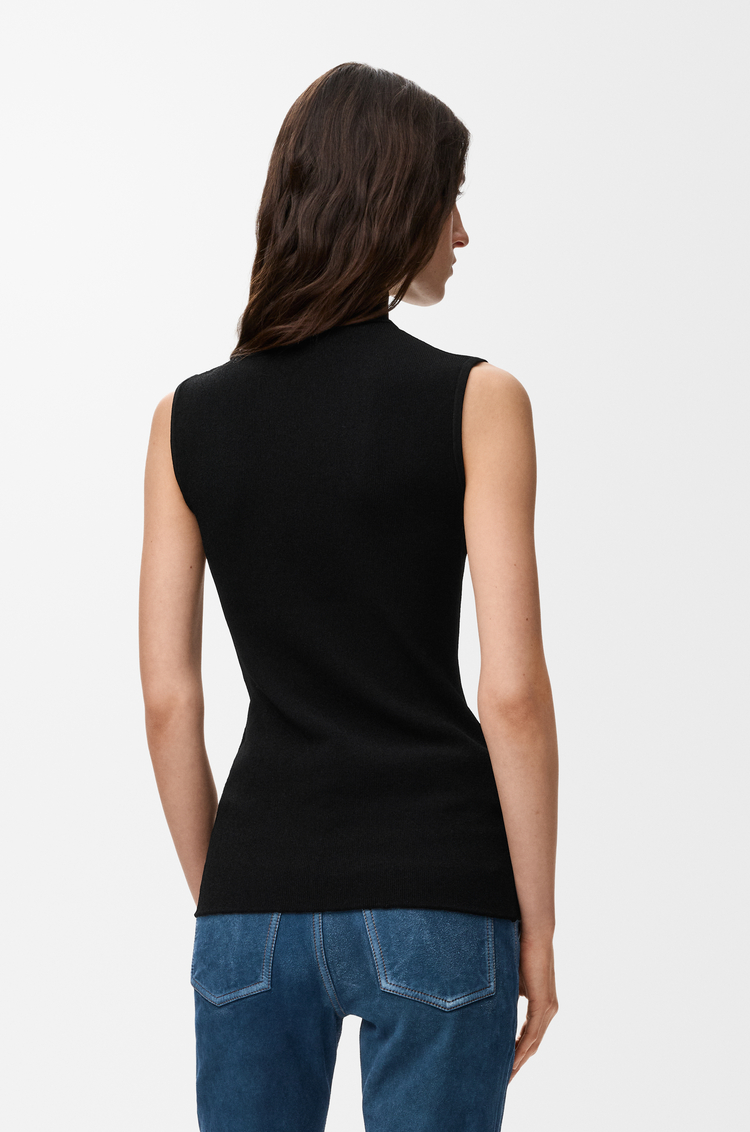 LOEWE Sleeveless top in viscose blend Black