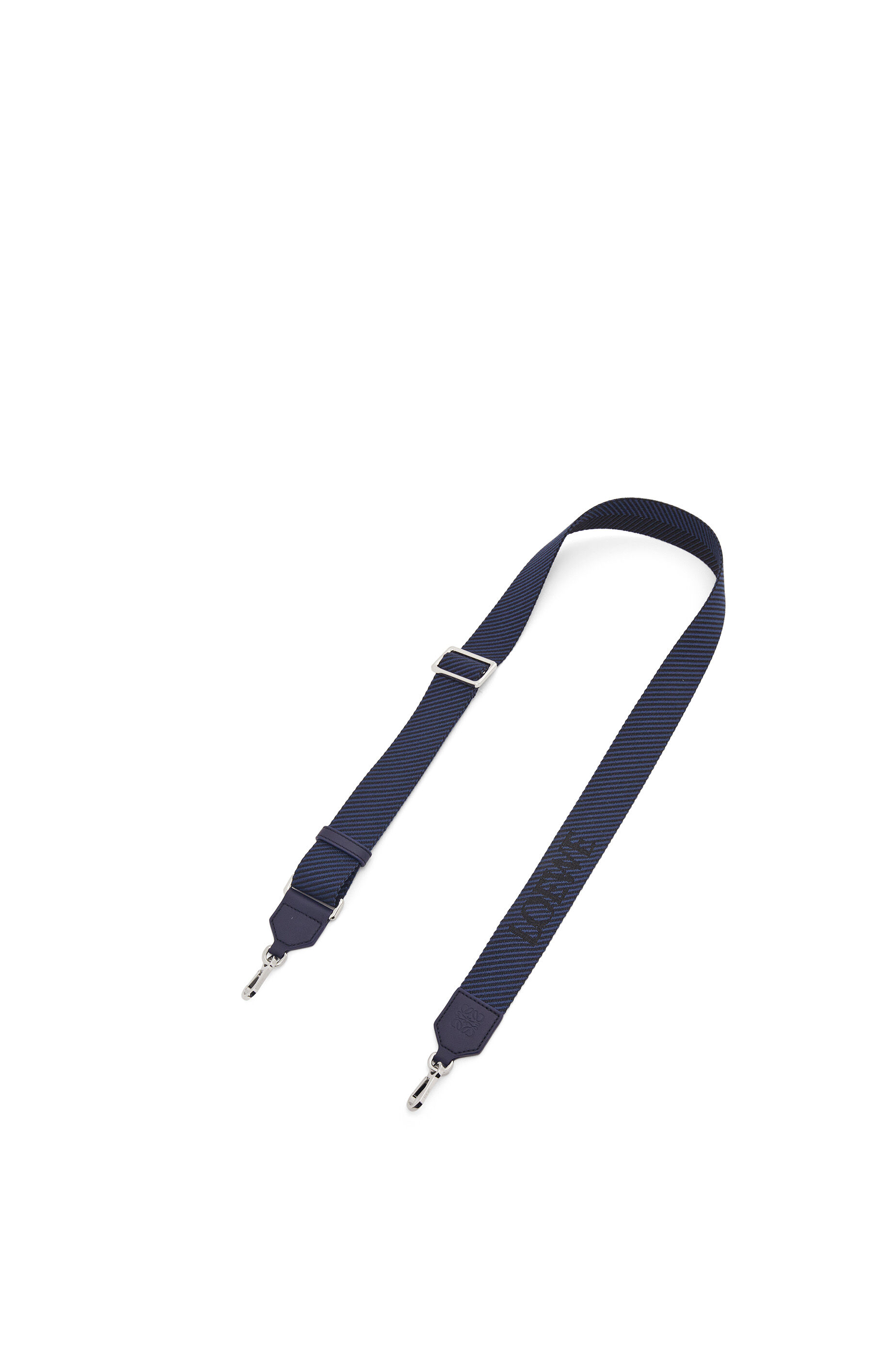 LOEWE シェブロン ウェビング ストラップ（ウール&カーフ） アビスブルー/ブラック - LOEWE