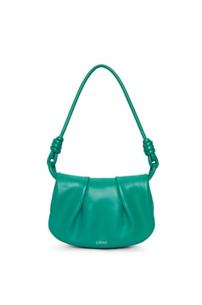 LOEWE Paseo satchel in shiny nappa calfskin Emerald Green