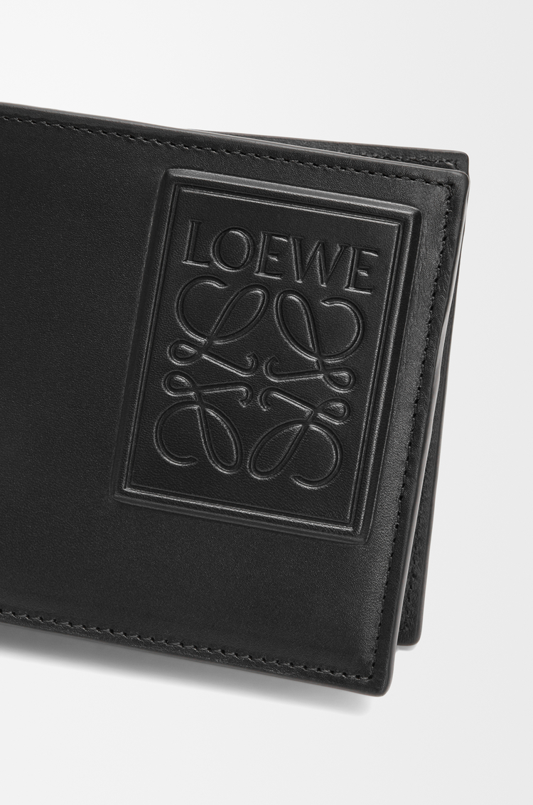 LOEWE Bifold coin wallet in satin calfskin Black