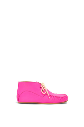 LOEWE Soft lace up shoe in calfskin Neon Pink plp_rd