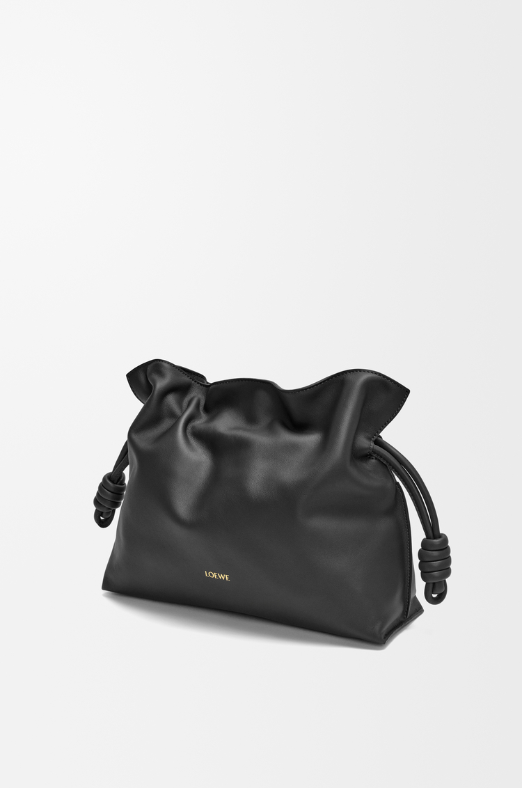 LOEWE Medium Flamenco clutch in nappa calfskin Black