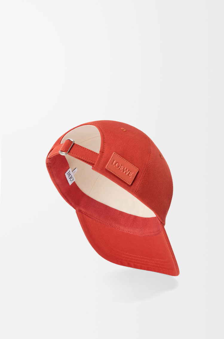 LOEWE Gorra LOEWE en lona de algodón Rojo