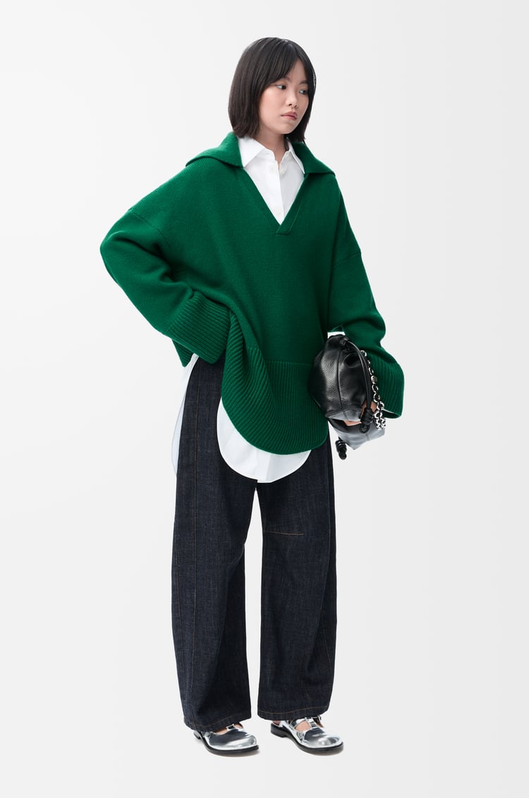 LOEWE ポロ セーター（カシミヤ） グリーン