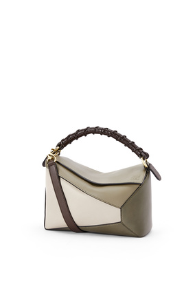 LOEWE Small Puzzle Edge bag in nappa calfskin Laurel Green/Light Oat plp_rd
