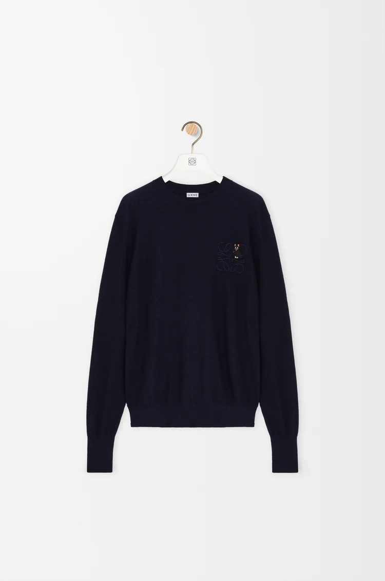 LOEWE Jersey en lana Azul Marino Oscuro