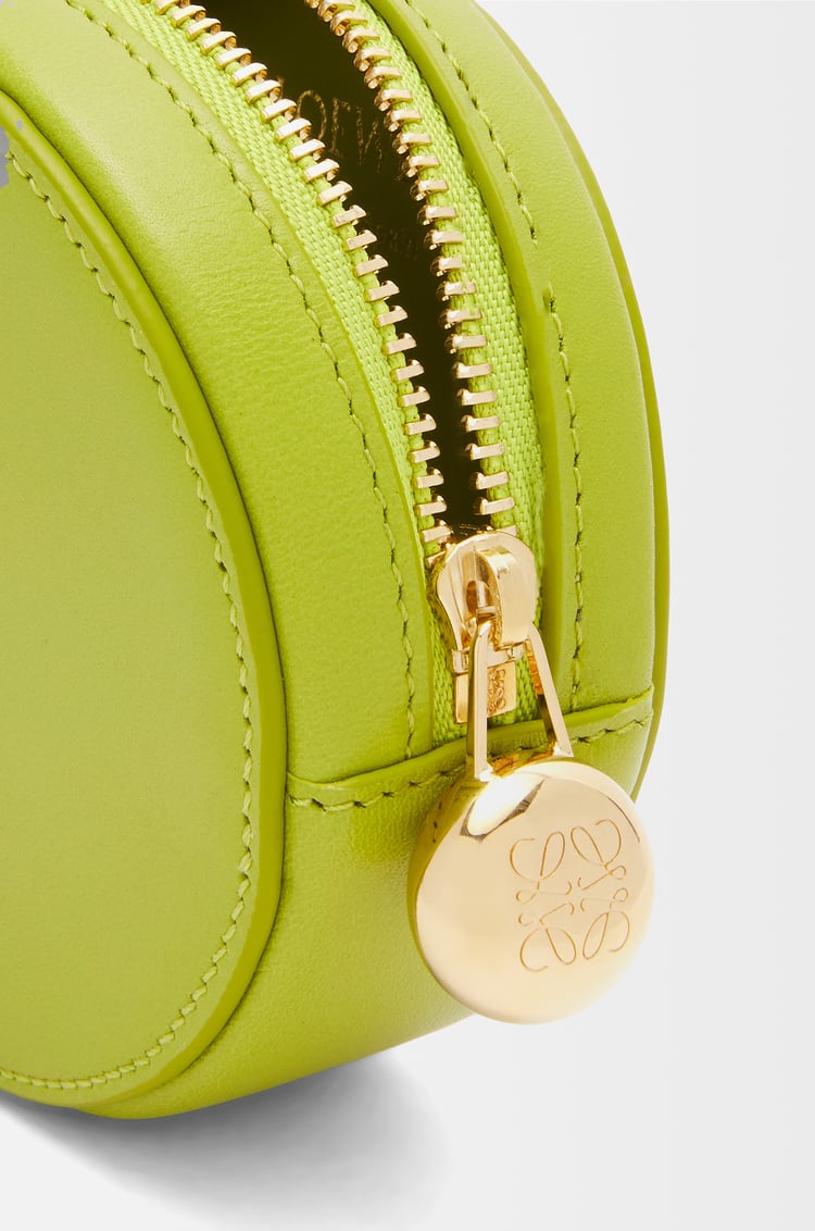 LOEWE Pebble cookie key holder in shiny nappa calfskin Meadow Green