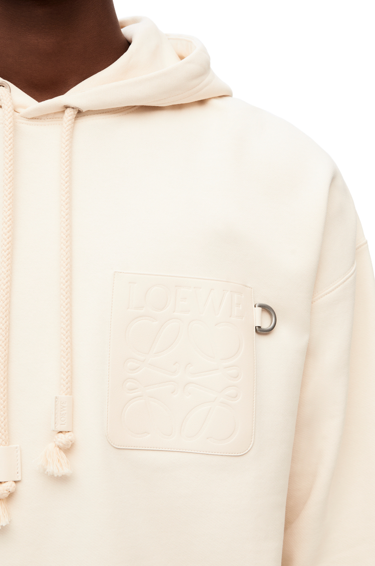 LOEWE Relaxed fit hoodie in cotton White Ash