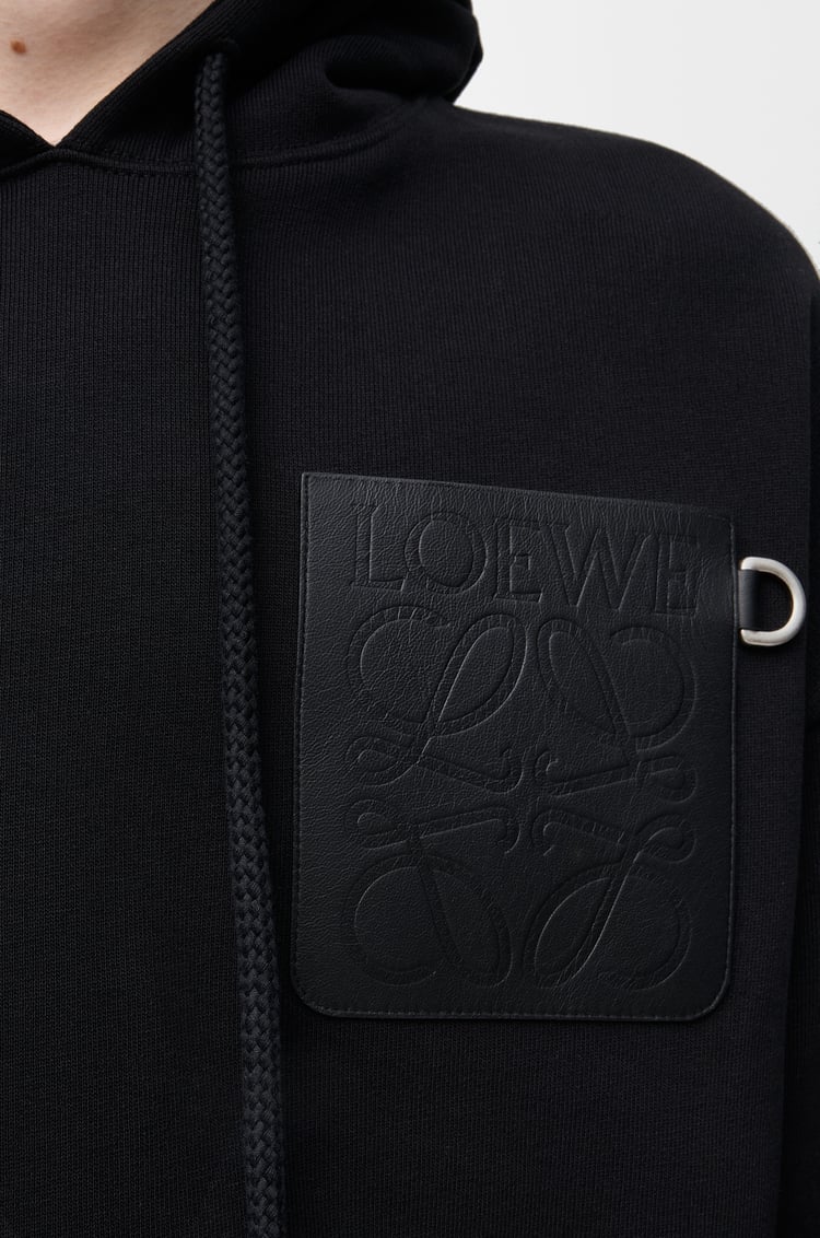 LOEWE Sweatshirt à capuche décontracté en coton Noir
