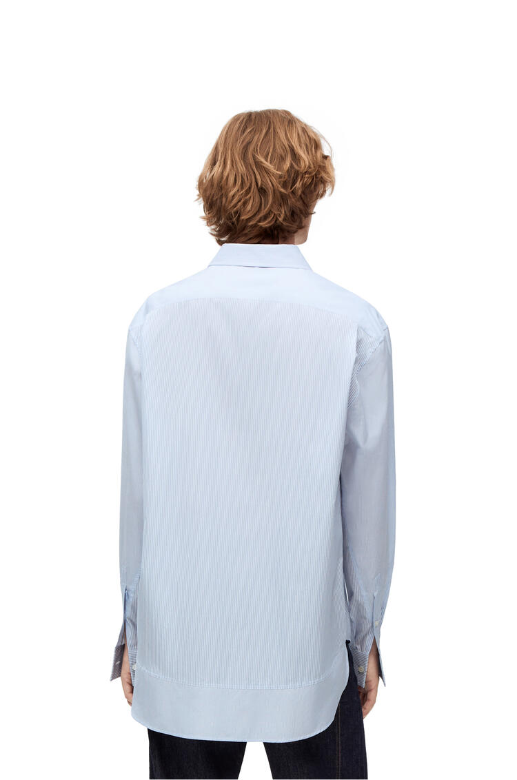 LOEWE Trompe l'oeil stripe shirt in cotton White/Blue