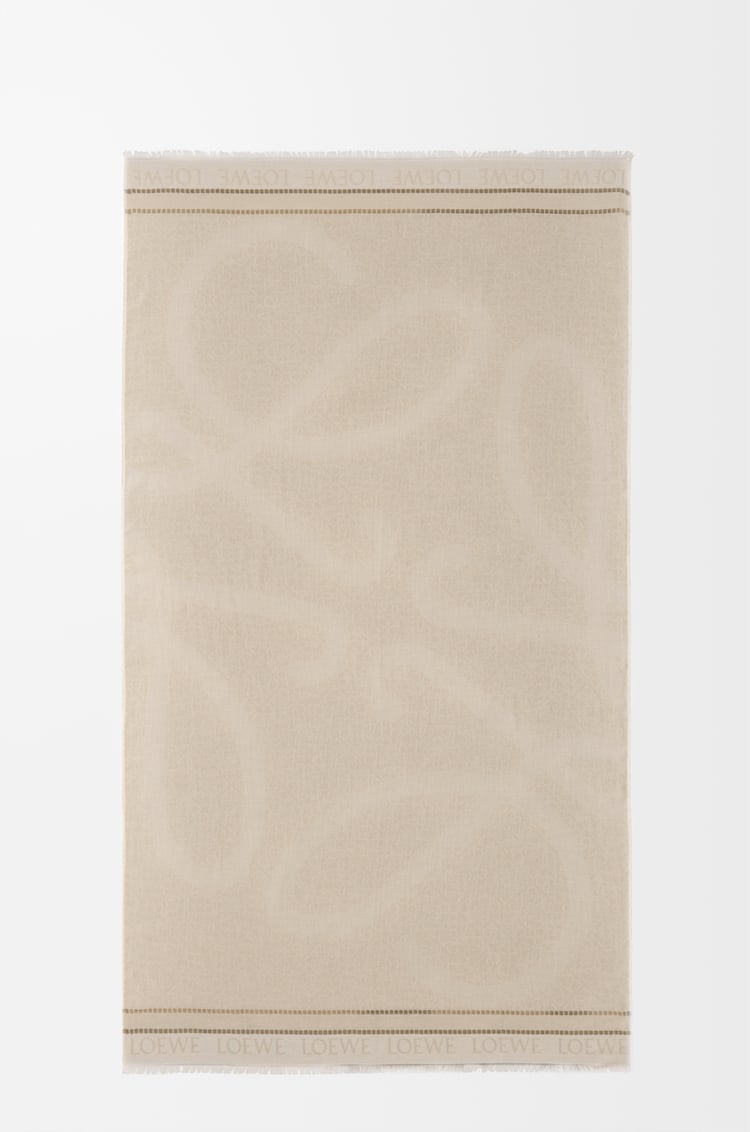 LOEWE Pareo en algodón Beige Claro