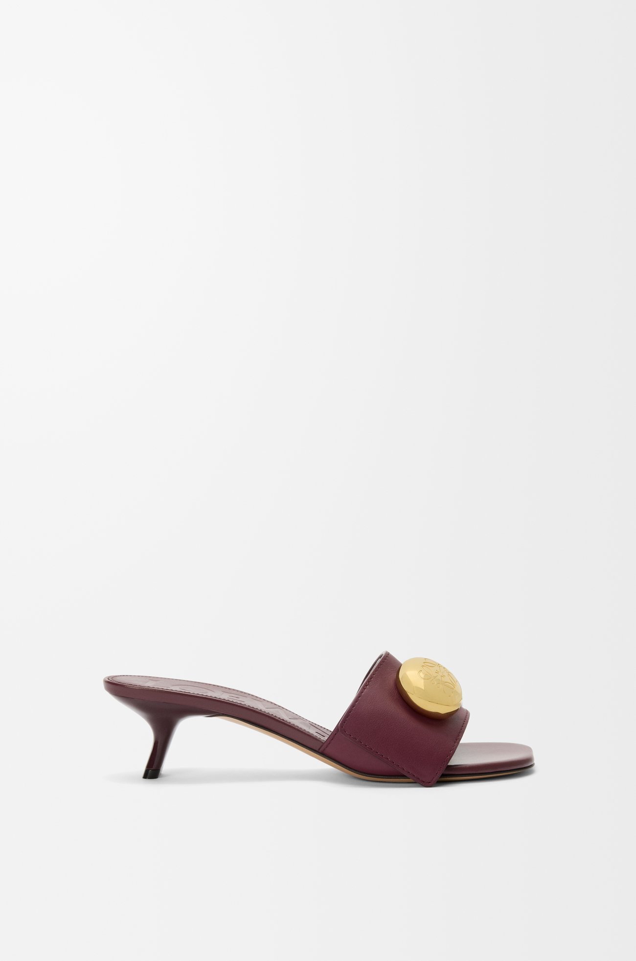LOEWE ペブル スライド（ソフトカーフ） バーガンディ