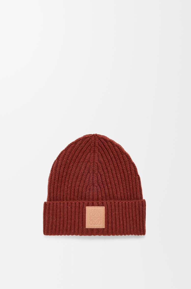 LOEWE Beanie in cashmere Mahogany