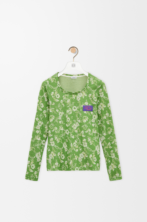 LOEWE Top en algodón Verde