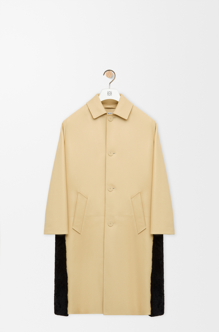 LOEWE Abrigo en piel napa de cordero Amarillo Claro