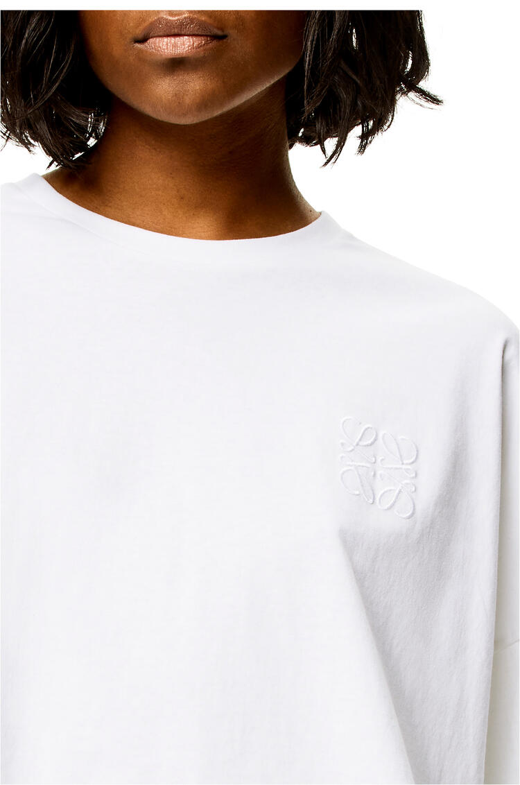 LOEWE Short oversize Anagram T-shirt in cotton White pdp_rd