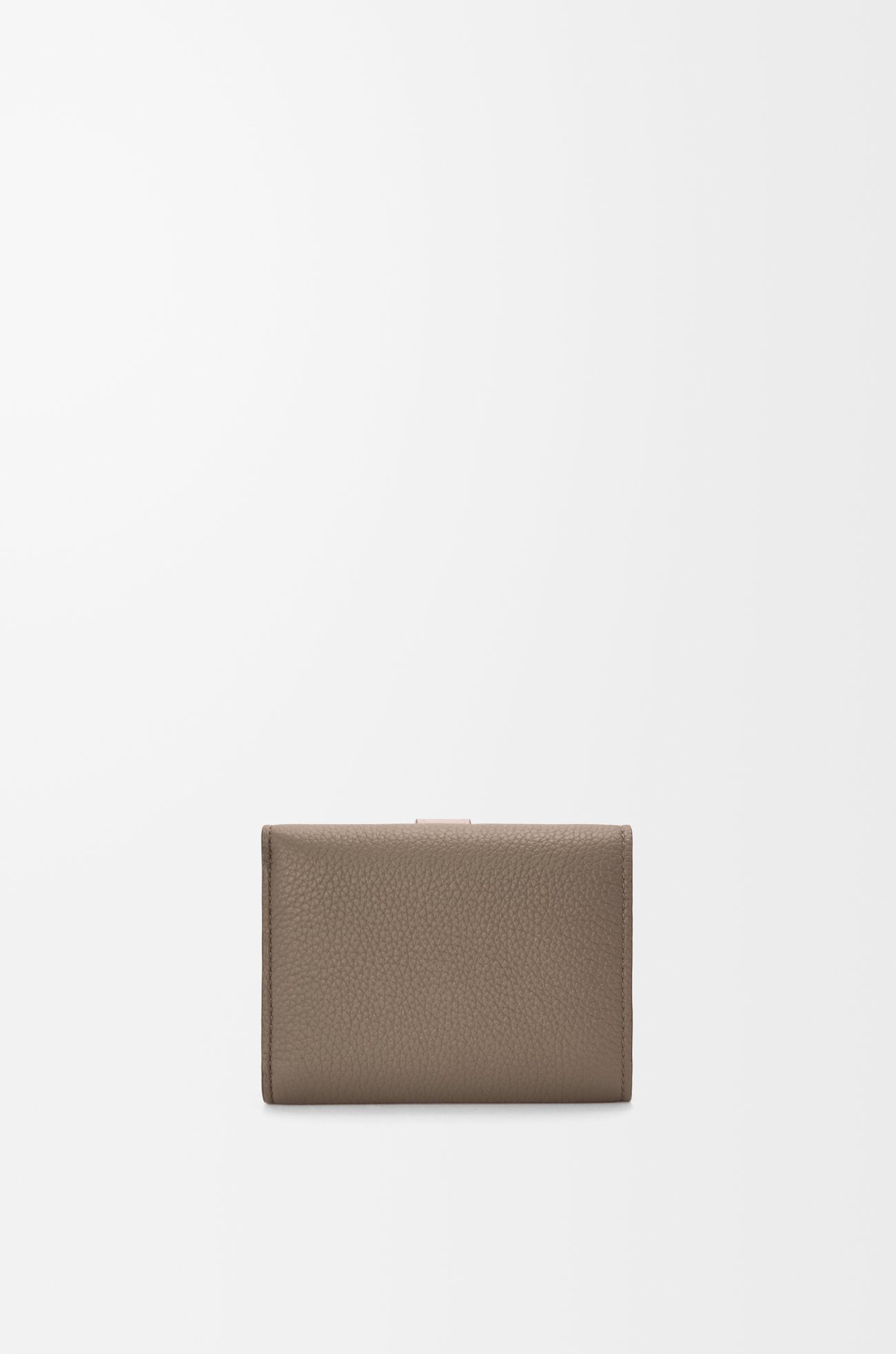 LOEWE Trifold wallet in soft grained calfskin Taupe/Talc