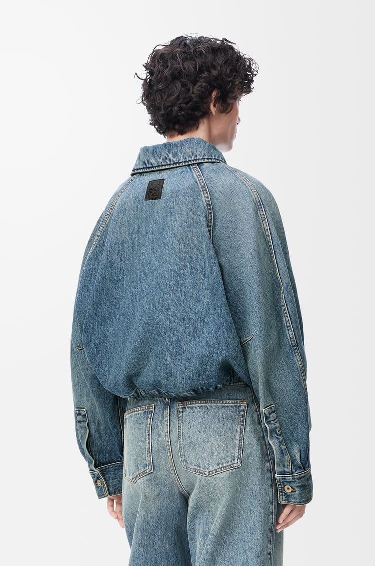 LOEWE Veste ballon en denim Denim Délavé