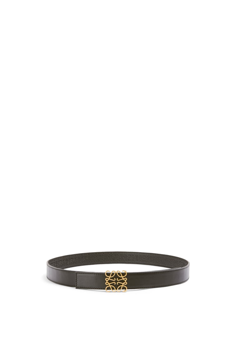LOEWE Reversible Repeat belt in silk calfskin 黑色/金色