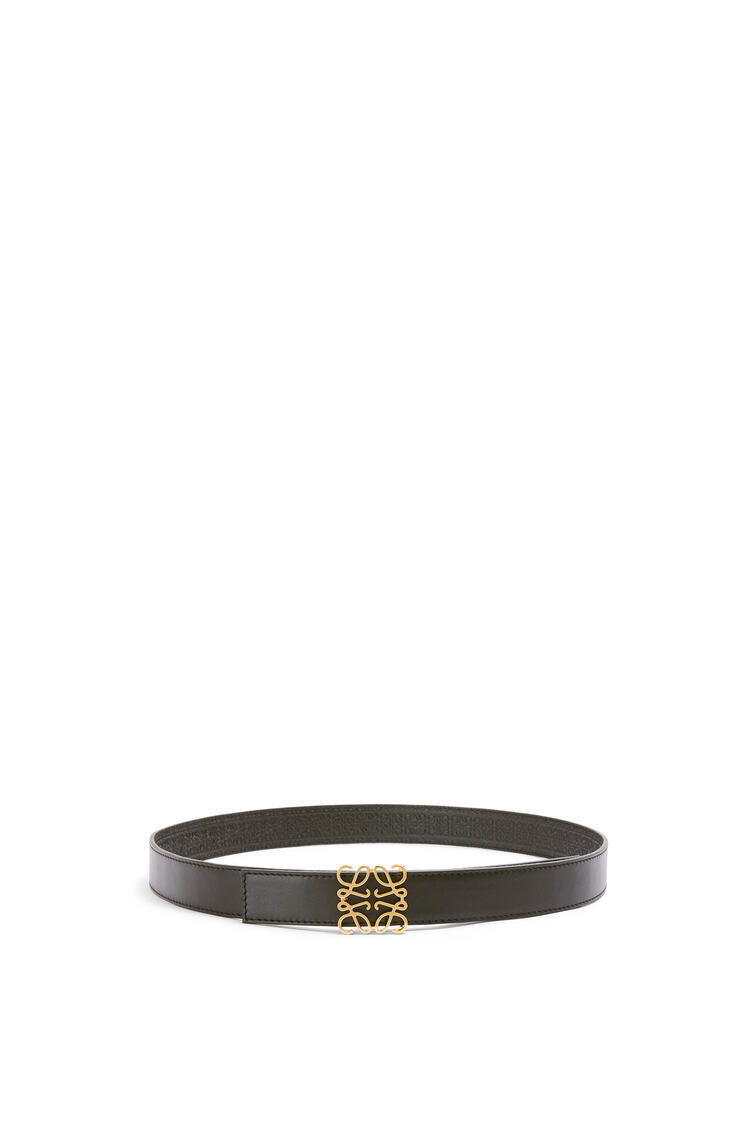 LOEWE Anagram belt in silk calfskin Black/Gold pdp_rd